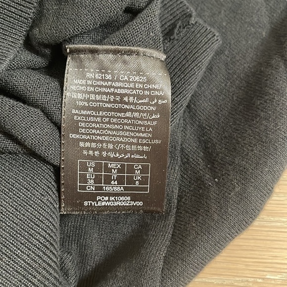 Guess black top with metallic decoration shoulder short sleeves - Picture 7 of 8